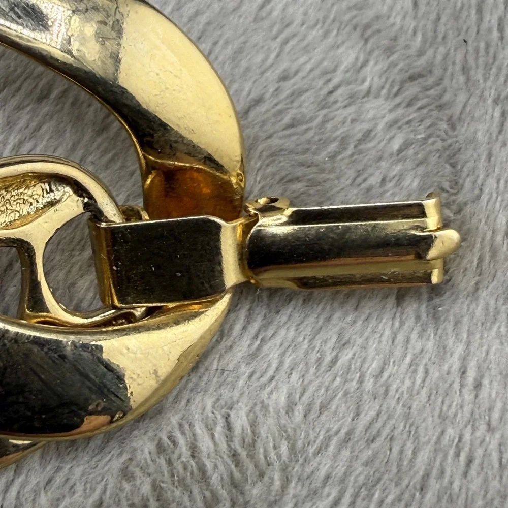 Vintage Estate Chunky Necklace Gold Tone Heavy 80s Chain 17